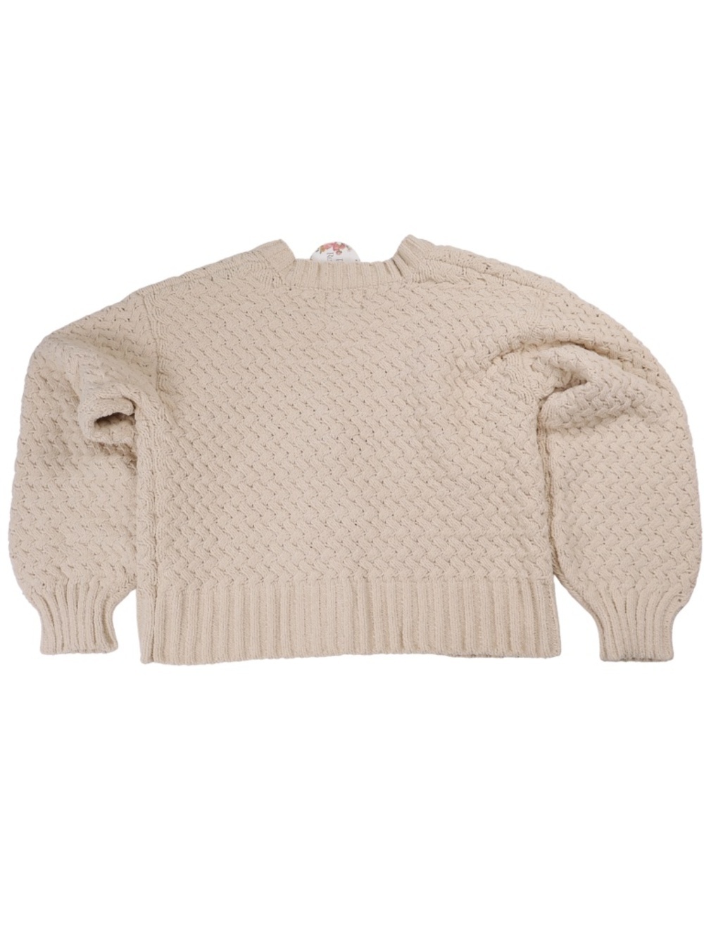 Pink Republic NWT Cream Textured Knit Cardigan Sweater Medium Cozy - Picture 3 of 7